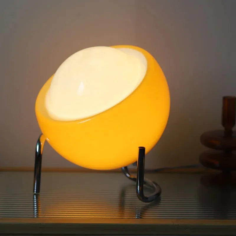LumiGlow - Medieval Glass Table Lamp | Dimmable LED Lamp in Nordic Design