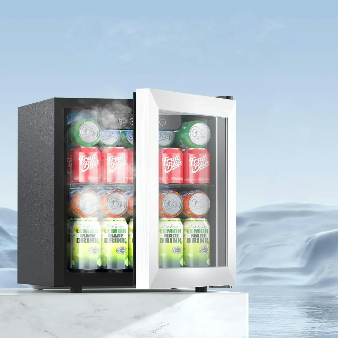 Mini frigorifero per bevande con porta in vetro per bar e casa