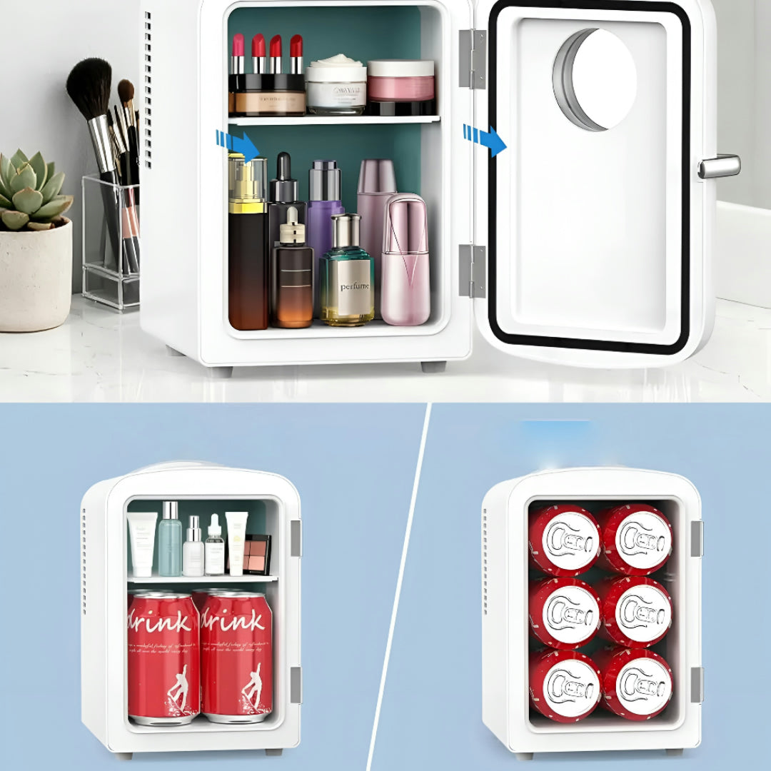 Mini frigorifero per cosmetici e bevande per camera e casa