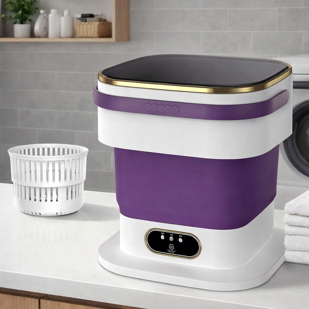 Mini Portable Foldable Compact Washing Machine for Travel and Camping