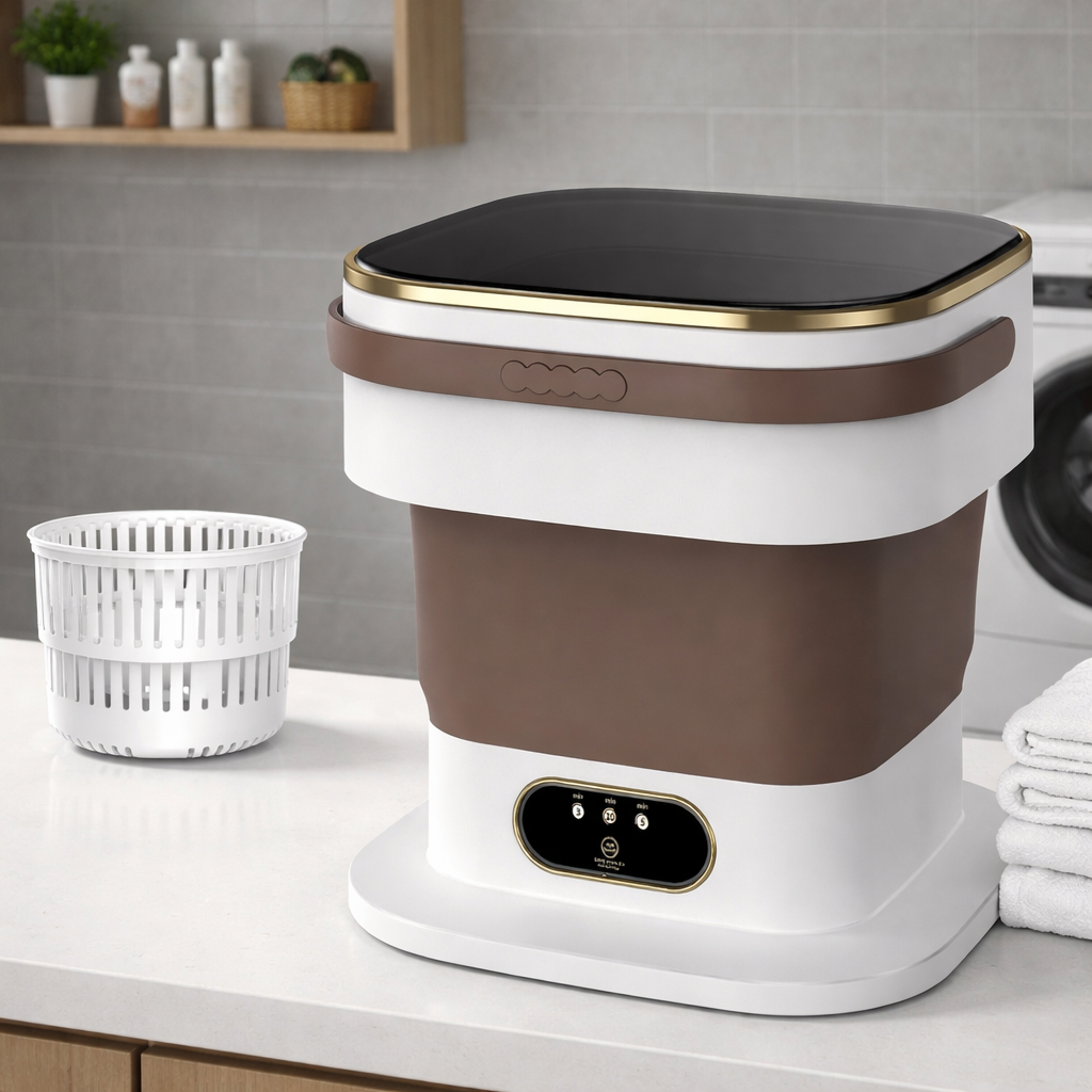 Mini Portable Foldable Compact Washing Machine for Travel and Camping