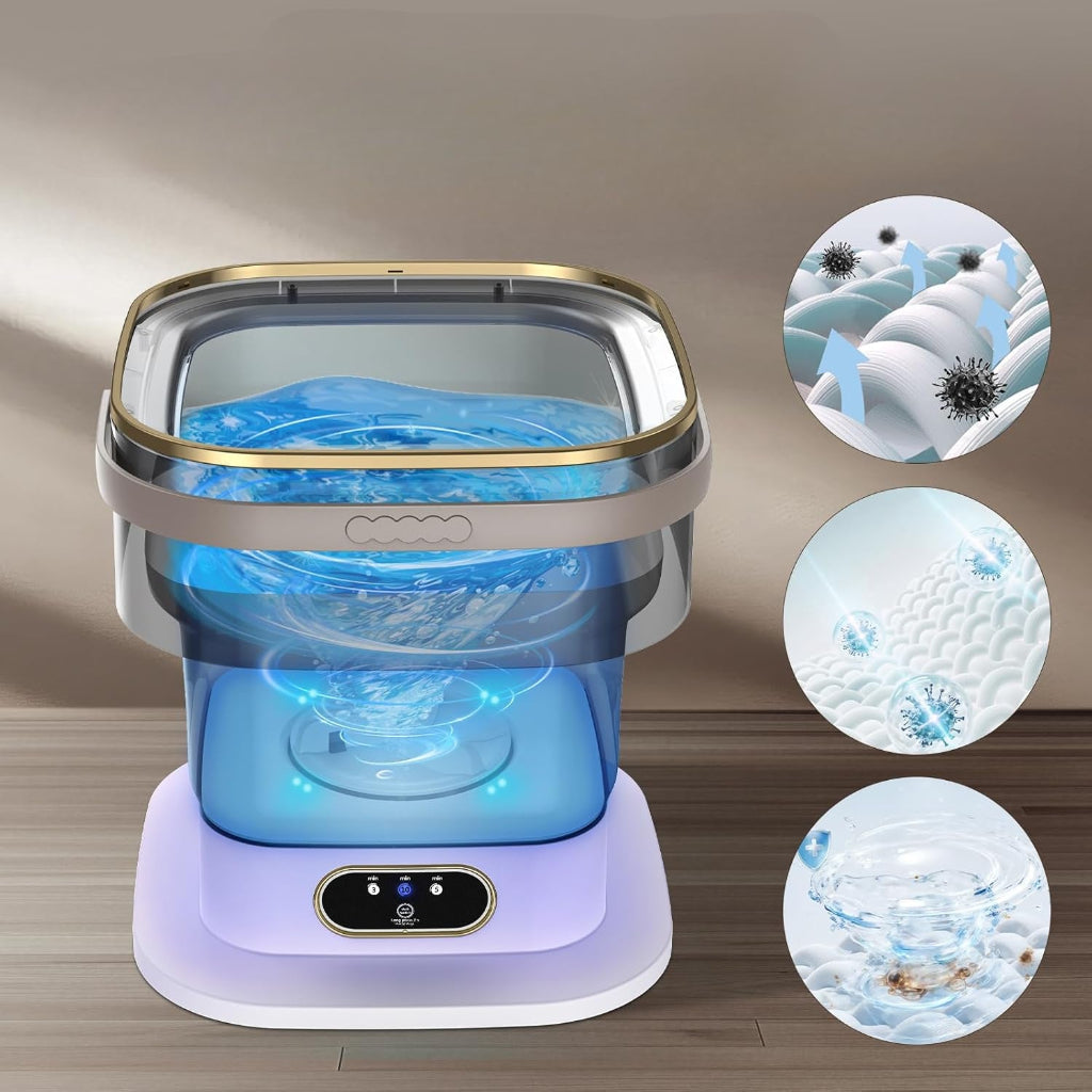 Mini Portable Foldable Compact Washing Machine for Travel and Camping