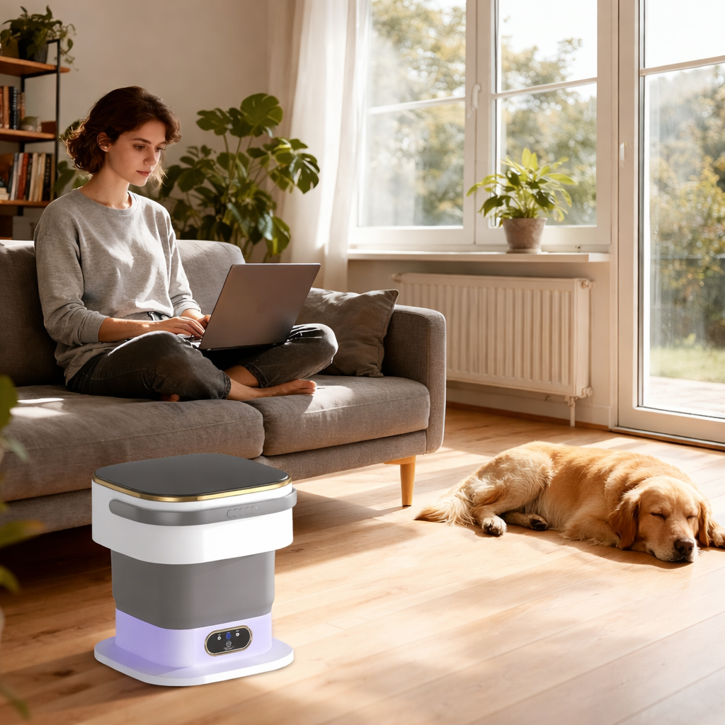 Mini Portable Foldable Compact Washing Machine for Travel and Camping
