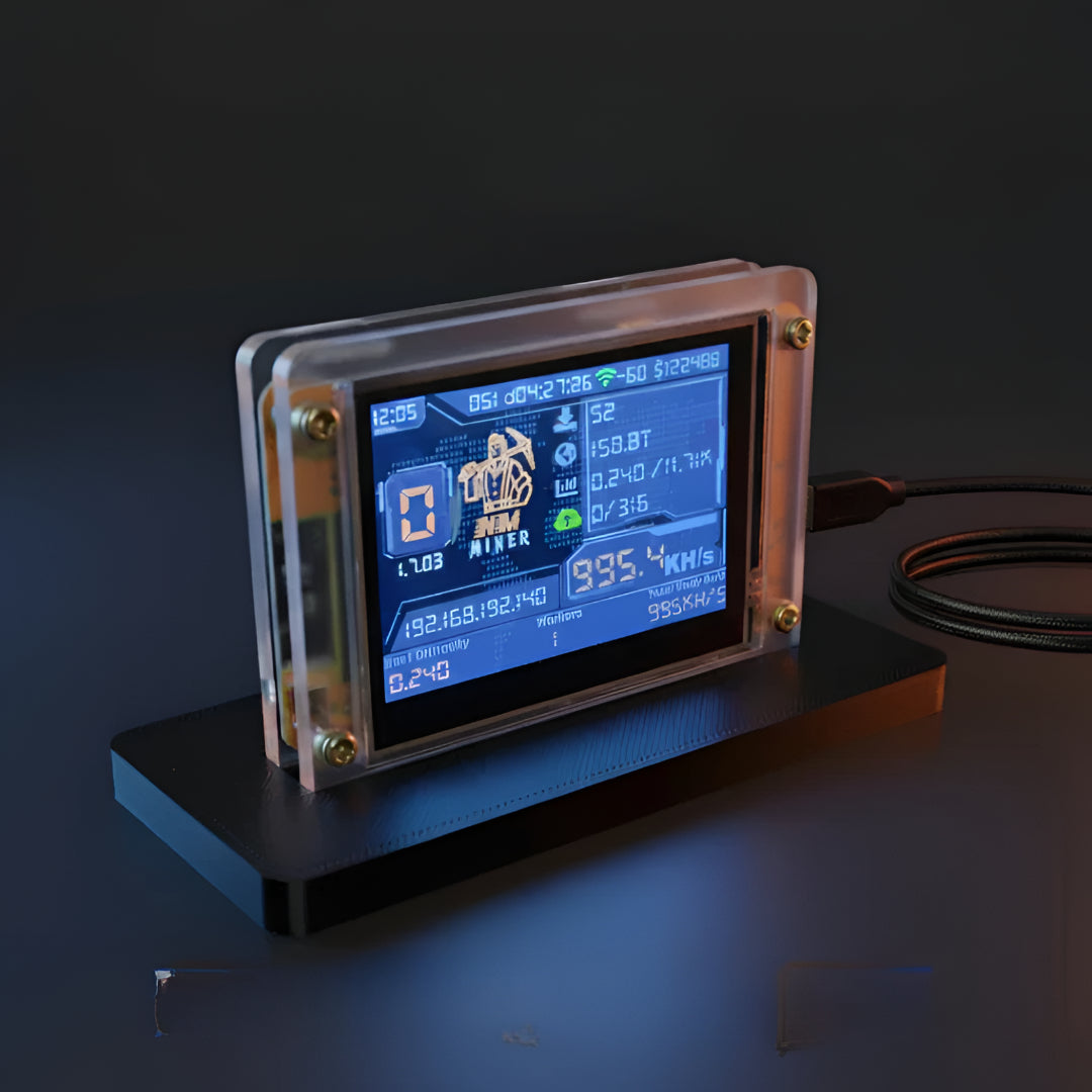 Monitor de Mineração Cripto Display de Ambiente de Trabalho Ecrã em Tempo Real