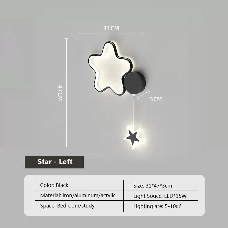 LumiDroom - Lampada da parete LED Nuvola Stella Luna