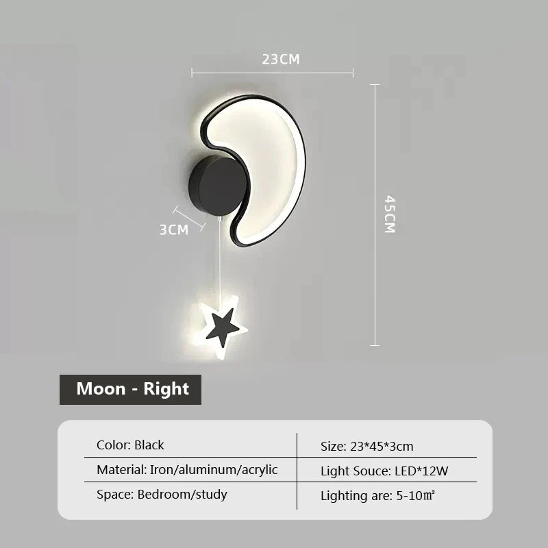 LumiDroom - Lampada da parete LED Nuvola Stella Luna