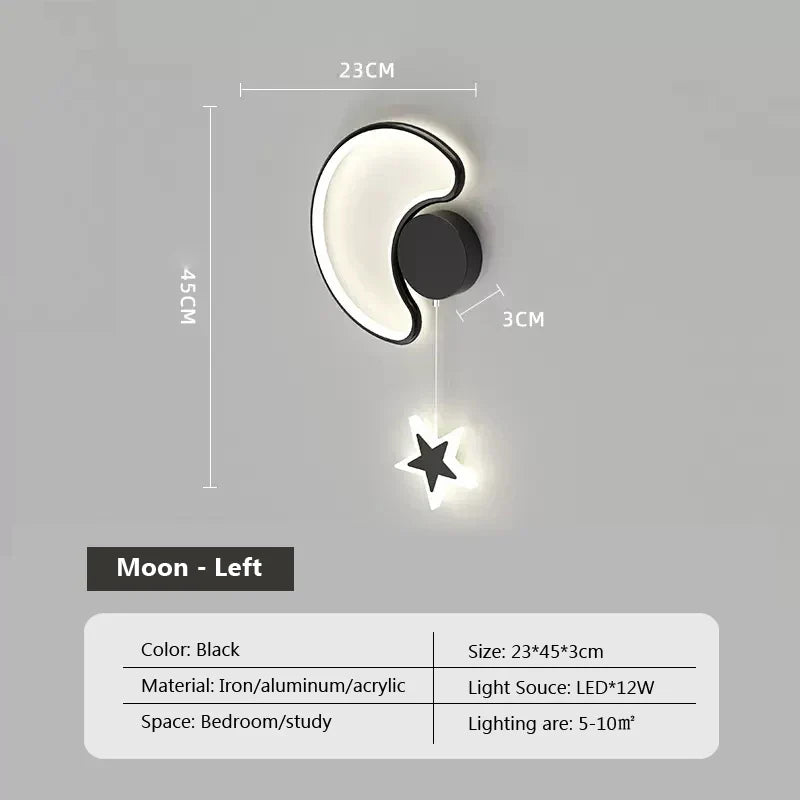 LumiDroom - Lampada da parete LED Nuvola Stella Luna