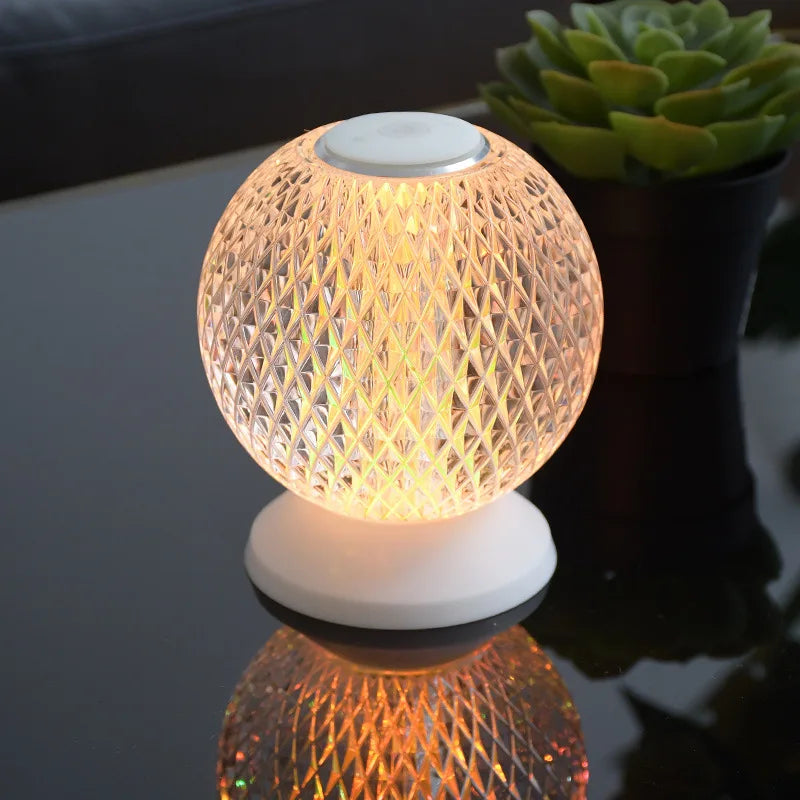CrystalWave - Lâmpada de cristal moderna sem fios