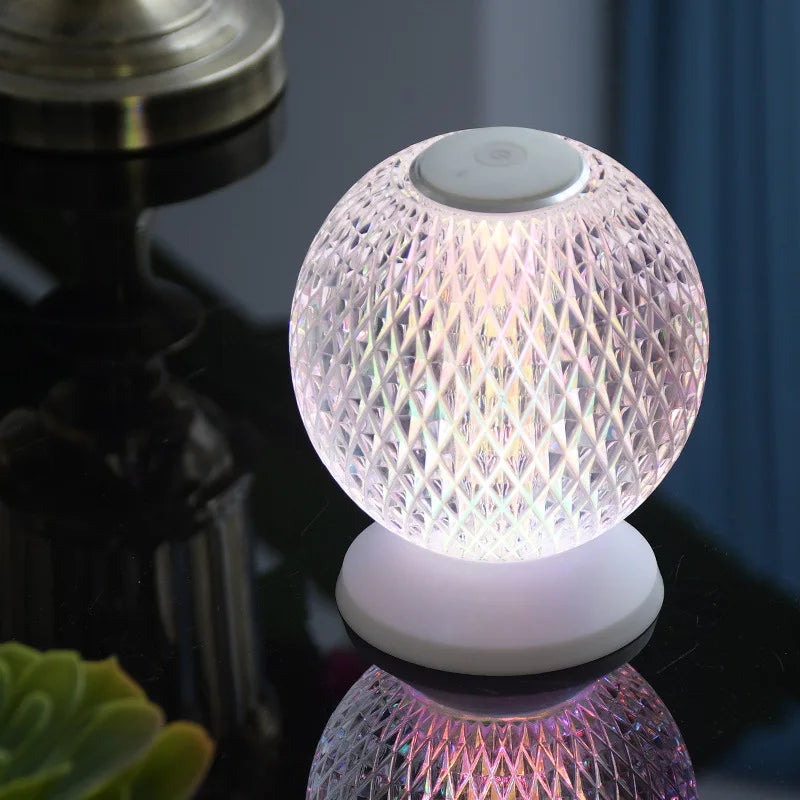 CrystalWave - Lámpara de cristal moderna inalámbrica