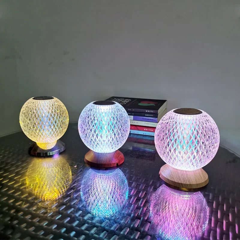 LumiCrystal - Wireless Crystal Table Lamp | Dimmable LED Lighting for Stylish Rooms