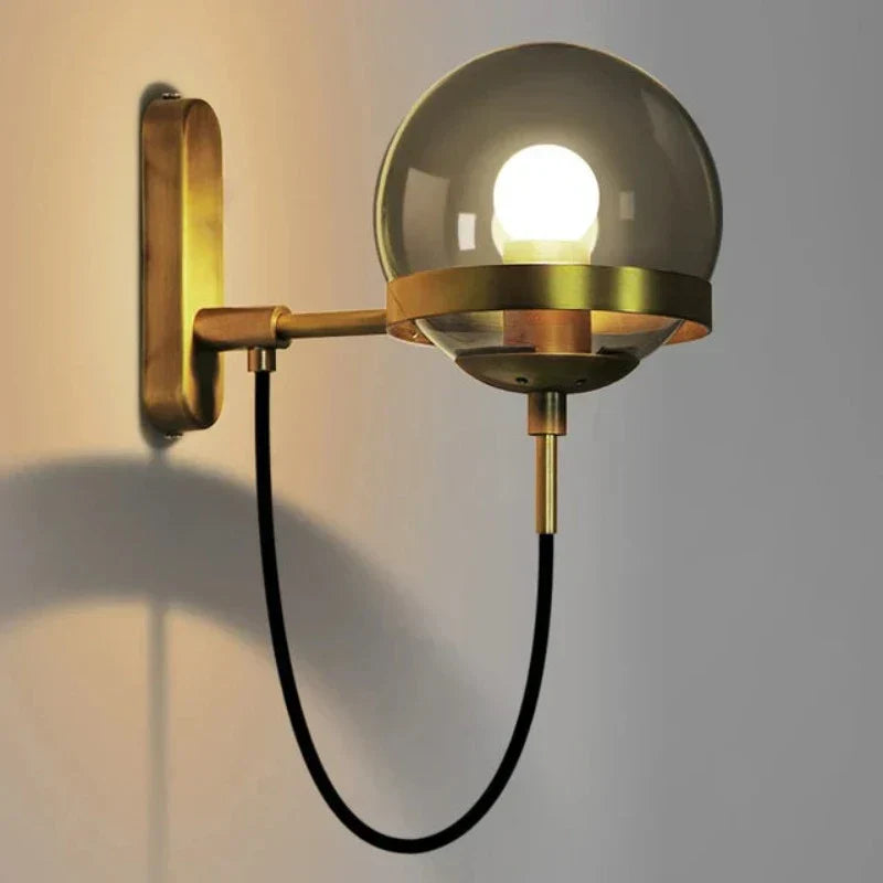 GlassGlow - Lampada da parete in vetro moderna – Lampada da parete LED per soggiorno e ingresso
