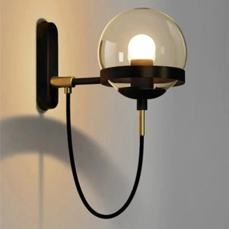 GlassGlow - Lampada da parete in vetro moderna – Lampada da parete LED per soggiorno e ingresso