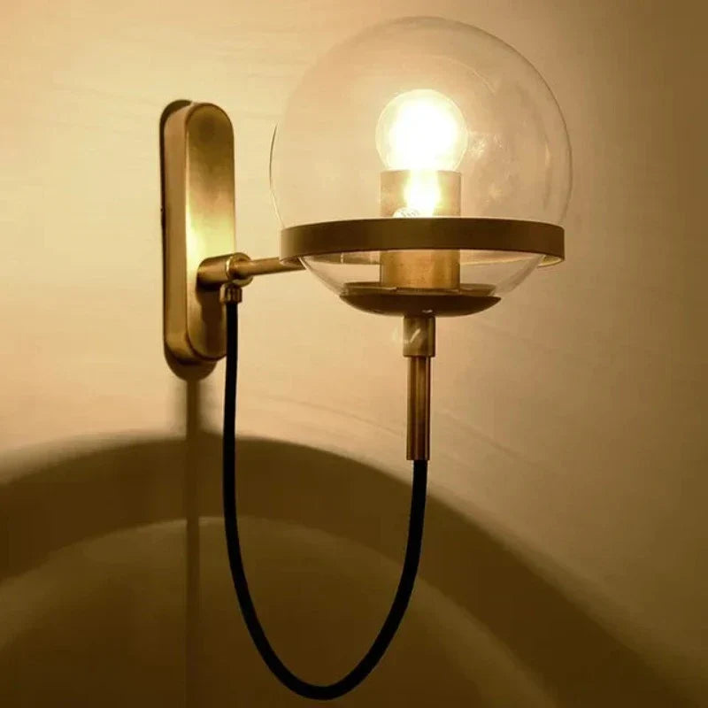 GlassGlow - Lampada da parete in vetro moderna – Lampada da parete LED per soggiorno e ingresso
