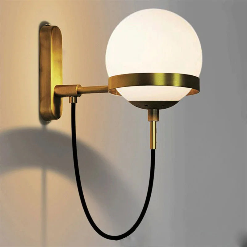 GlassGlow - Lampada da parete in vetro moderna – Lampada da parete LED per soggiorno e ingresso