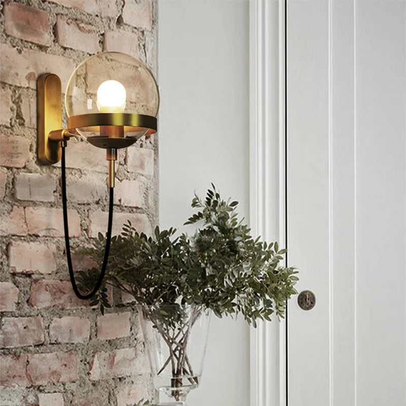 GlassGlow - Lampada da parete in vetro moderna – Lampada da parete LED per soggiorno e ingresso