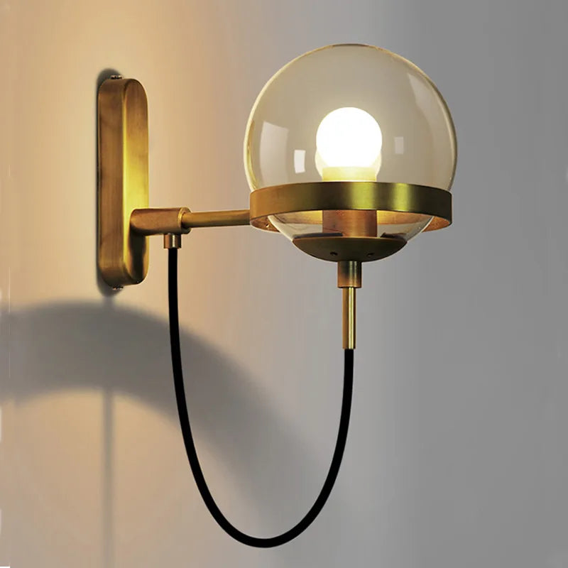 GlassGlow - Lampada da parete in vetro moderna – Lampada da parete LED per soggiorno e ingresso