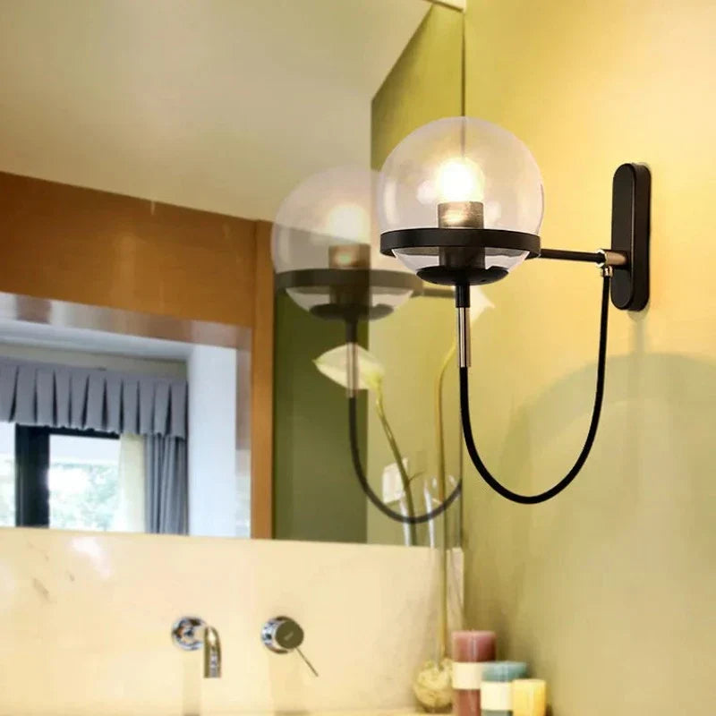 GlassGlow - Lampada da parete in vetro moderna – Lampada da parete LED per soggiorno e ingresso
