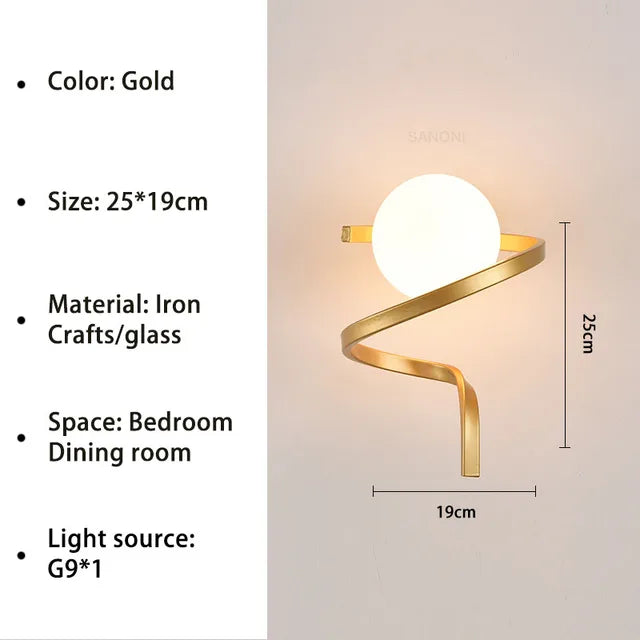 LumiÉlégance – Modern glass wall lamp for a luxurious look