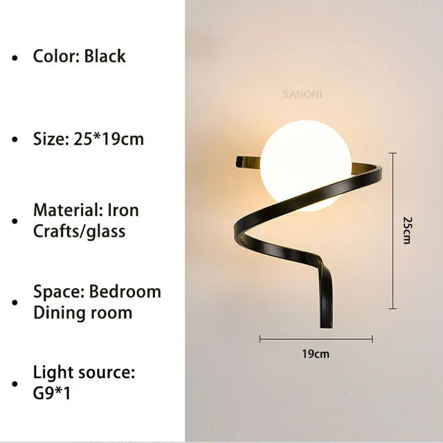 LumiÉlégance – Modern glass wall lamp for a luxurious look