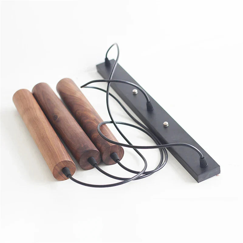 PureWood - Minimalist Wooden Hanging Lamp for Living Room and Bedroom