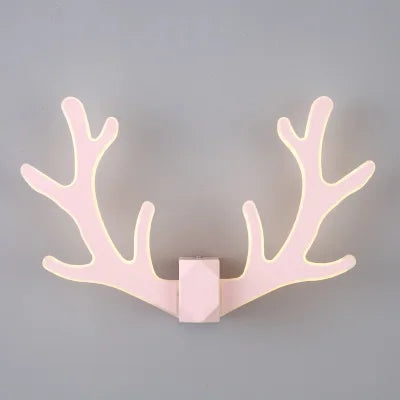 CheerGlow – Colorful Antler LED Wall Lamp for Children's Room