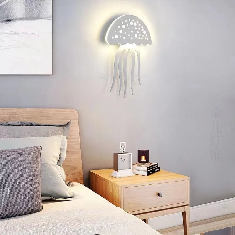 OceanicShine – Lámpara de pared medusa con iluminación LED ambiental