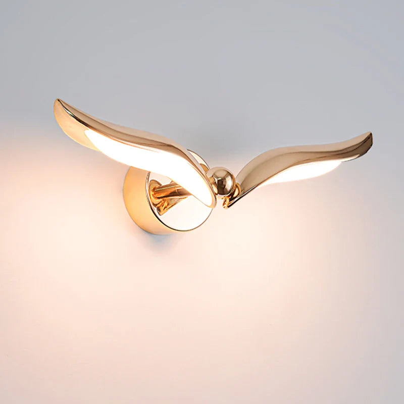 GoldenHorizon – Elegante lampada da parete a forma di gabbiano