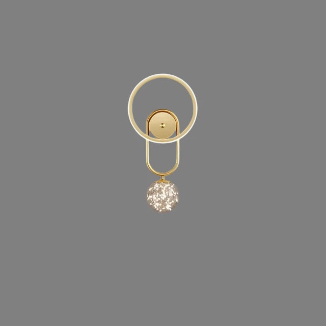LuxeGlow – Modern LED Wall Lamp in Gold with Glass Globe
