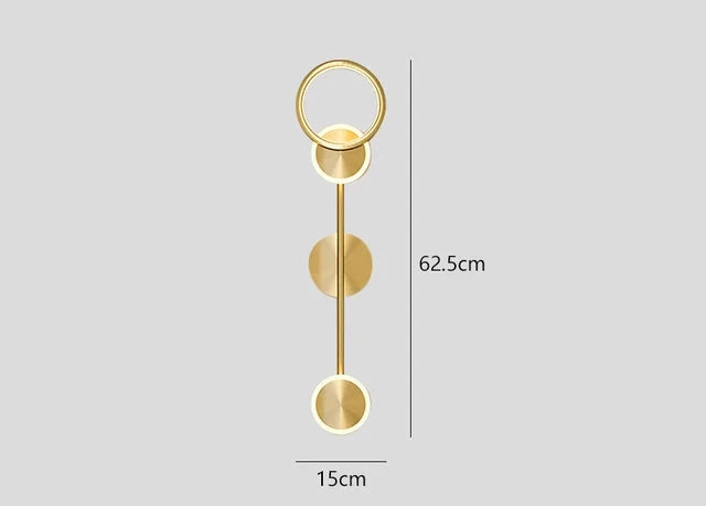 GlowCraft – Modern LED Wall Lamp in Gold for Living Room & Hallway