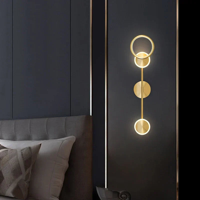 GlowCraft – Lampada da parete LED moderna in oro per soggiorno e ingresso