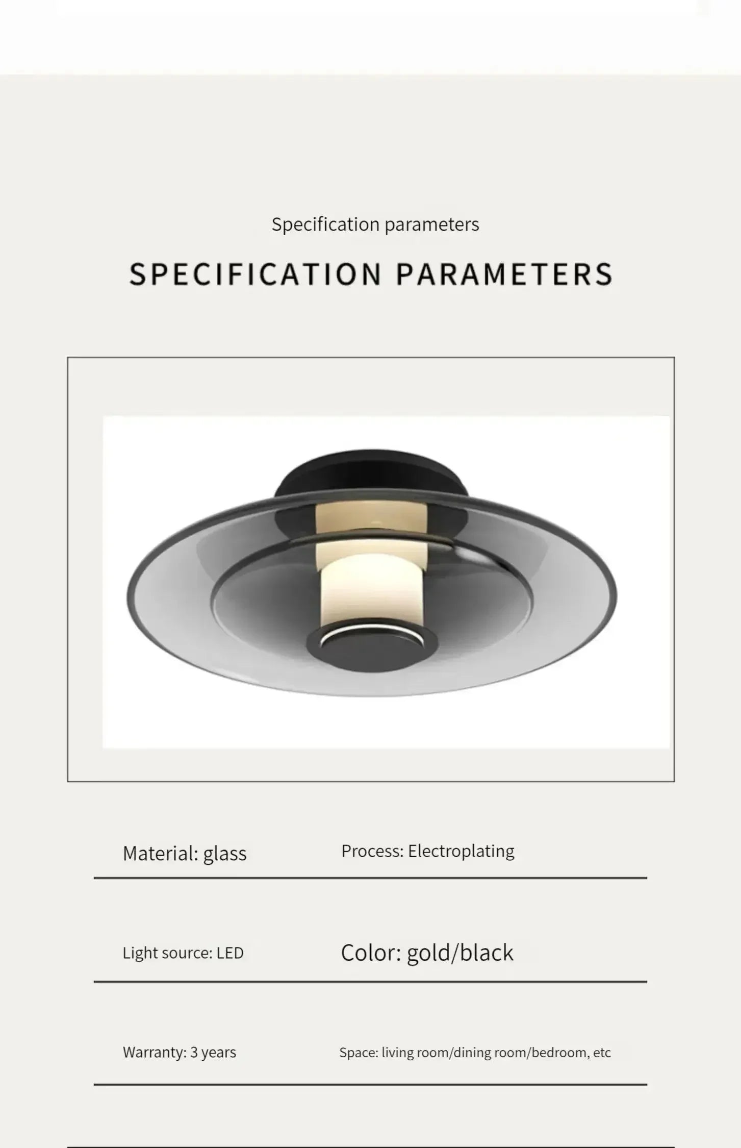LumiDisc – Lampada da parete in vetro ambra per un'atmosfera calda