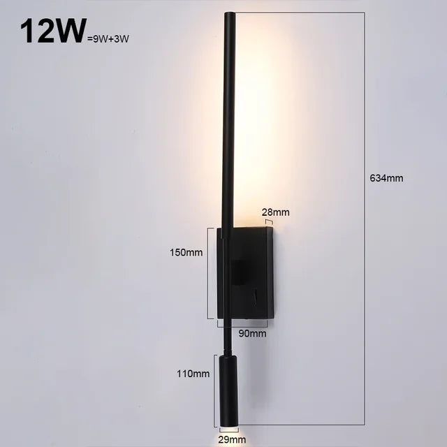 LuminoMinimal - LED Wall Lamp with Dimmable Function Modern Lighting