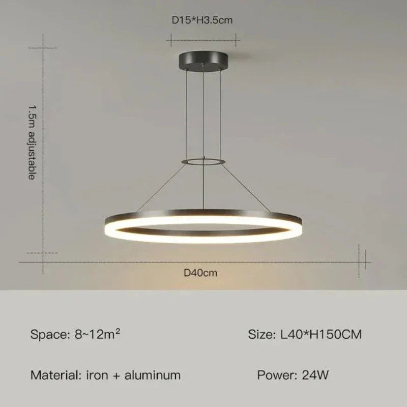 ElegantGlimmer - lampada a sospensione moderna e sottile