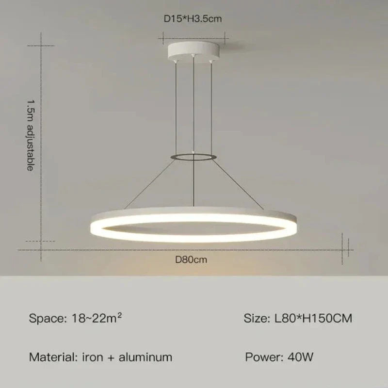 ElegantGlimmer - lampada a sospensione moderna e sottile