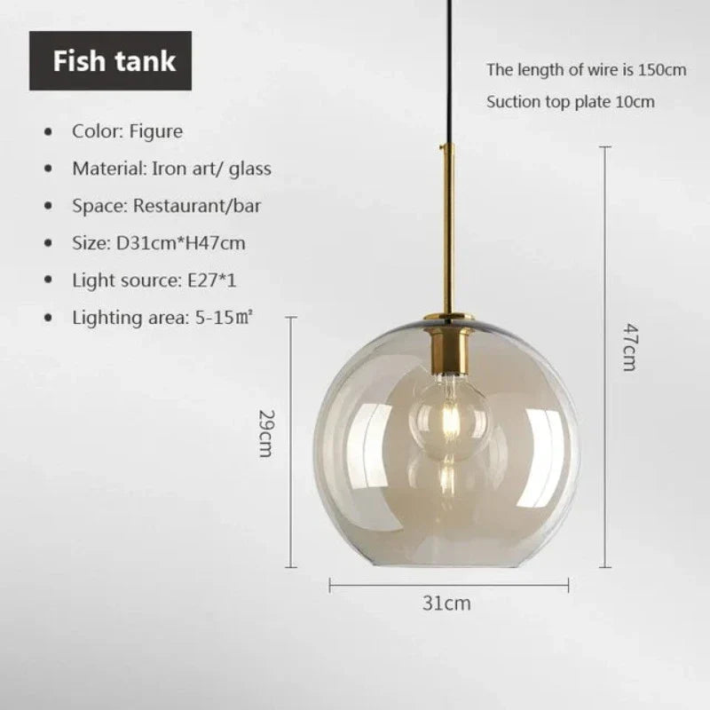 NordicGlas - Lampada a sospensione scandinava moderna