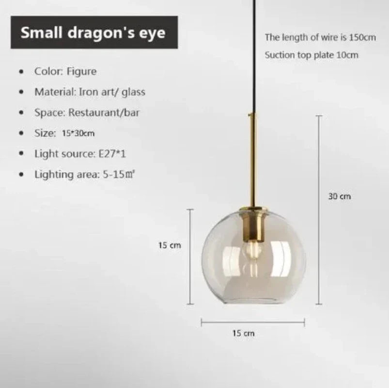 NordicGlas - Lampada a sospensione scandinava moderna