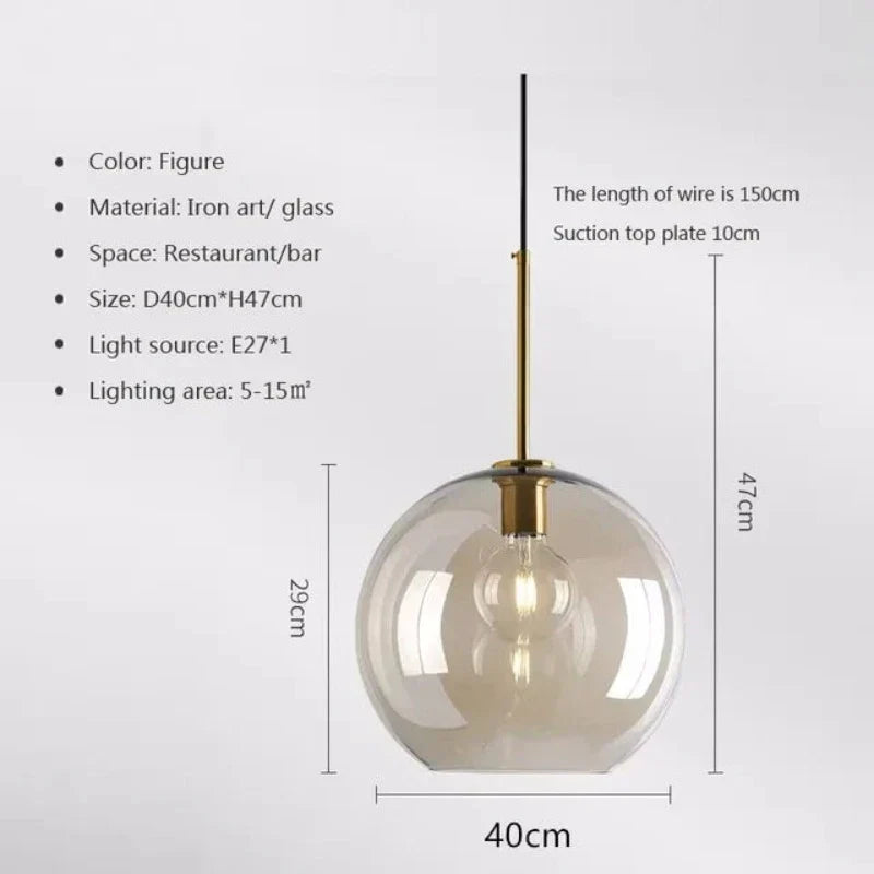 NordicGlas - Lampada a sospensione scandinava moderna