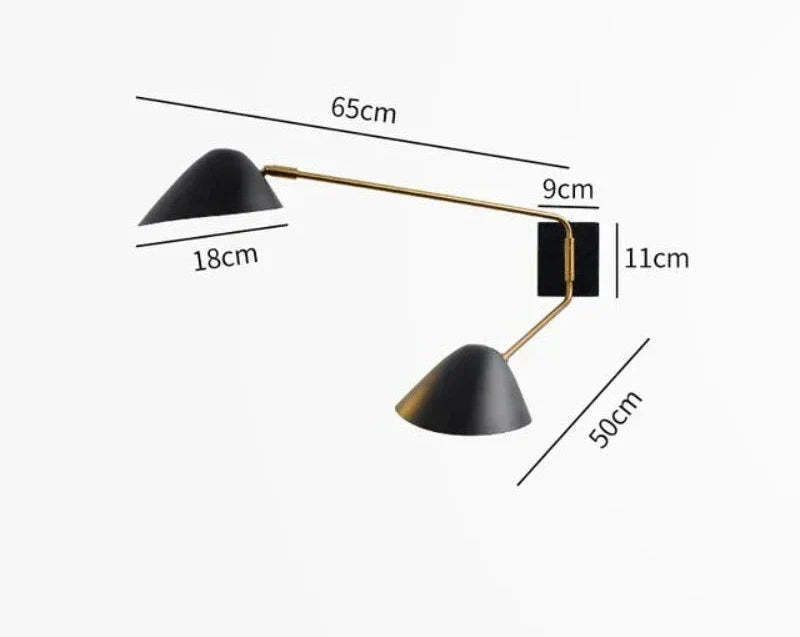 FlexGlow - Rotatable Wall Lamp with Long Arm and LED Lighting