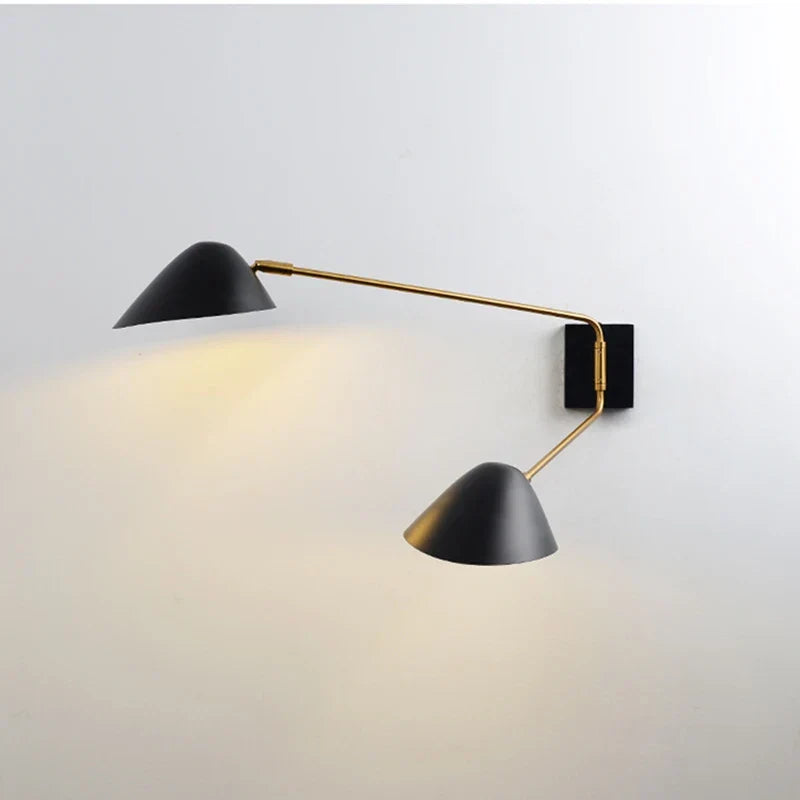 FlexGlow - Lampada da parete girevole con braccio lungo e illuminazione LED