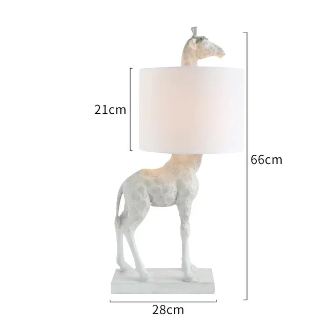 SafariGlow - Giraffe Table Lamp in Safari Style for Living Room & Bedroom