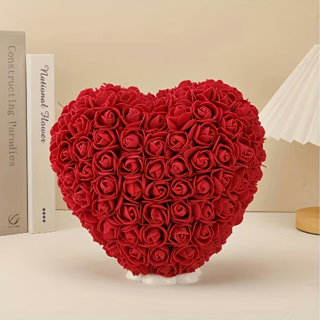 Moedeerdag Cadeau Kunstbloemen Rozen Boeket Hartvorm Decoratie - Image 4