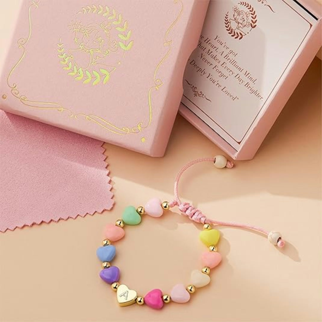 Moederdag Cadeau Armband Dames Letter Bedel Verstelbaar Hart Kralen - Image 27