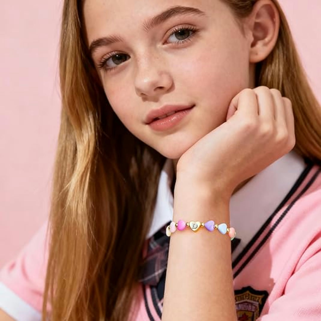 Moederdag Cadeau Armband Dames Letter Bedel Verstelbaar Hart Kralen - Image 29