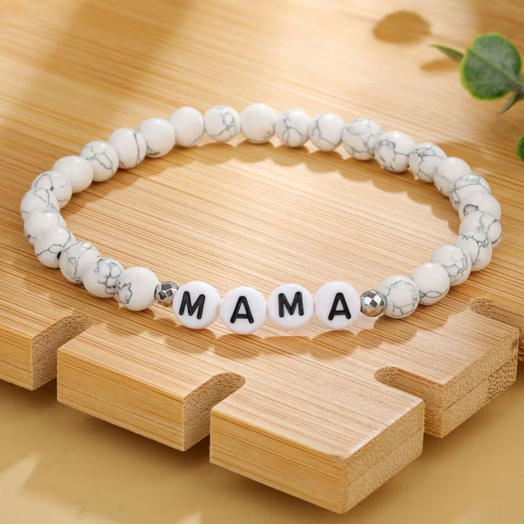 Moederdag Cadeau Armband Dames Letter Kralen Elastisch Mama
