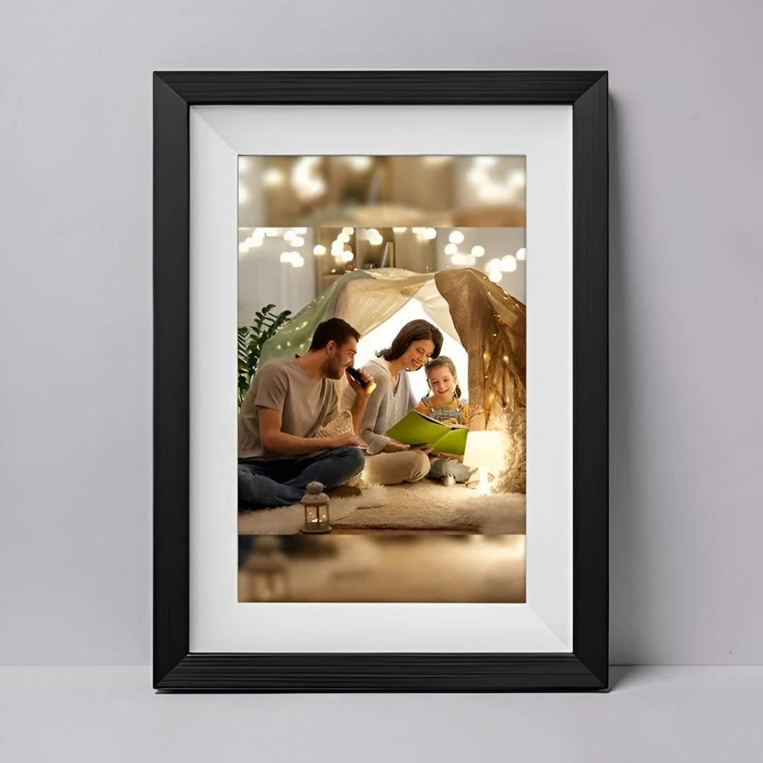 Presente de Dia da Mãe Moldura Digital para Fotos com Wi-Fi e Ecrã de Vídeo