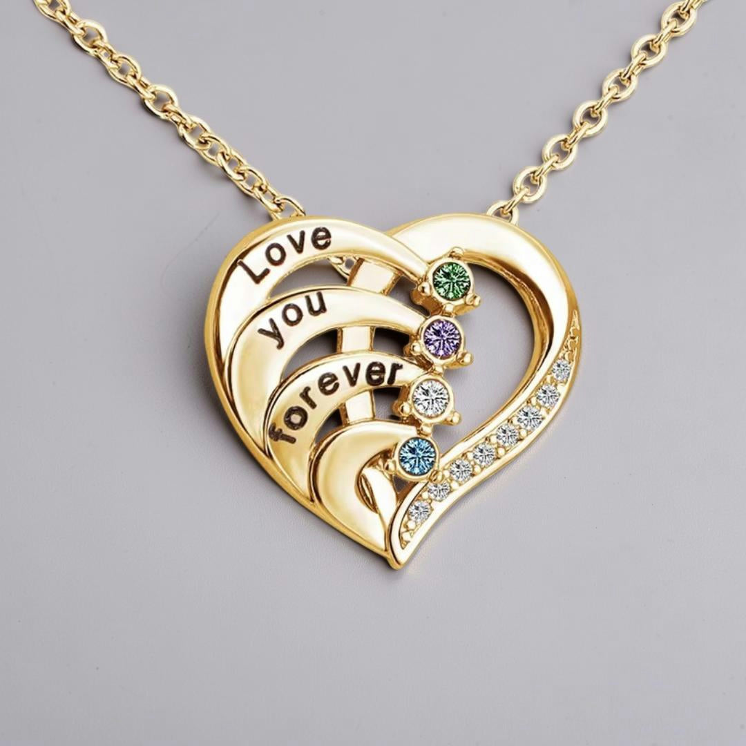 Collana Regalo Festa della Mamma Donna Ciondolo Cuore Nome