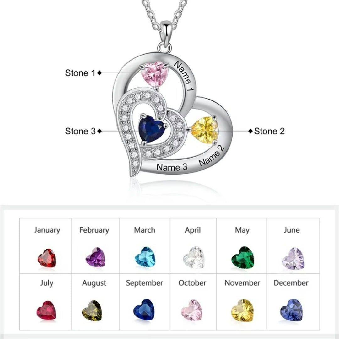 Collana Regalo Festa della Mamma Donna Ciondolo Cuore Nome