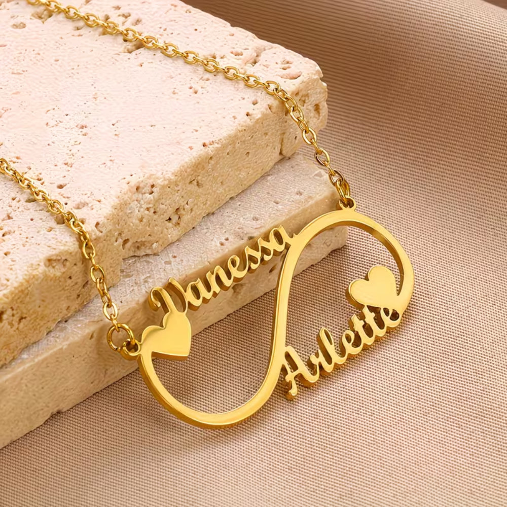 Collana Regalo Festa della Mamma Donna Infinito Cuore Nome