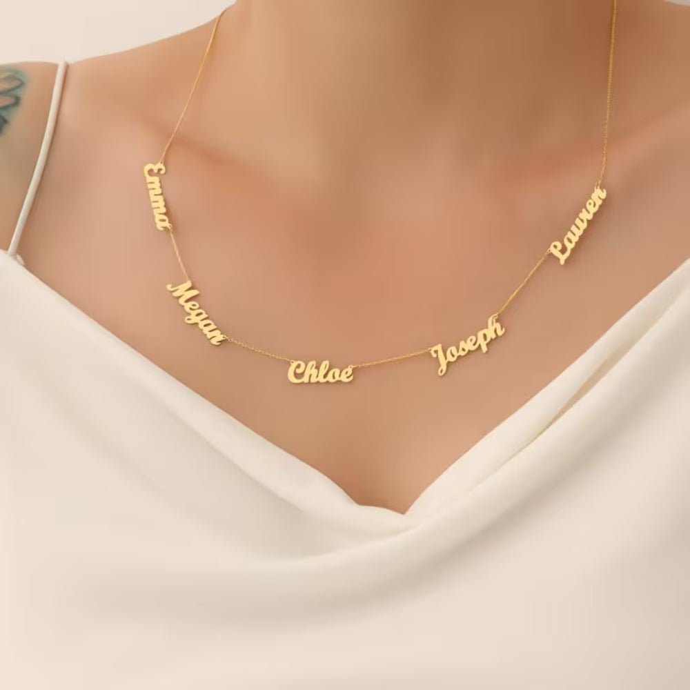 Collana Regalo Festa della Mamma Personalizzata con Nome Gioiello di Famiglia