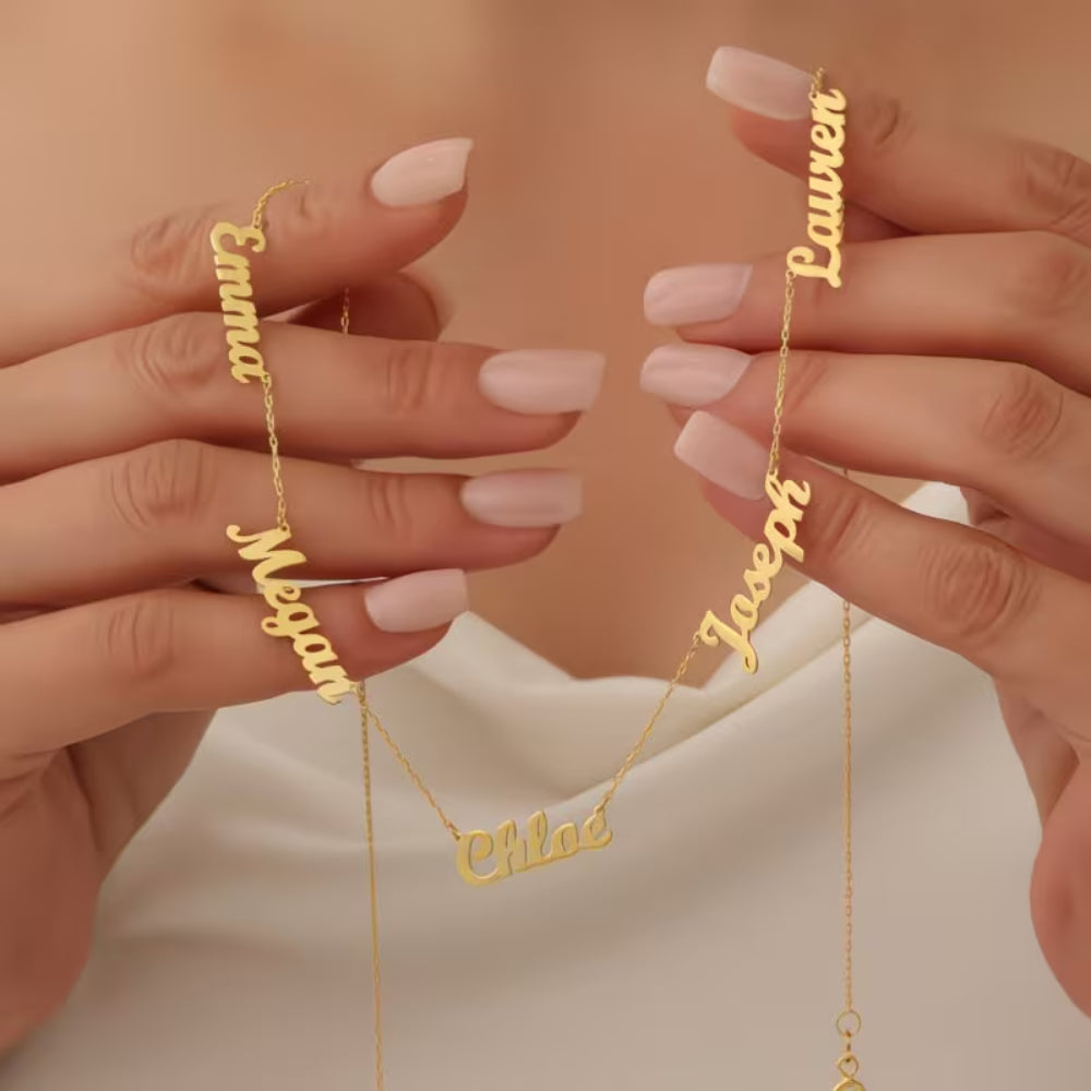 Collana Regalo Festa della Mamma Personalizzata con Nome Gioiello di Famiglia